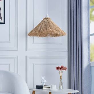 hanglamp Borys, Ø 55 cm, zeegras, E27 hel hout