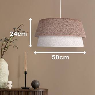 Hanglamp Boucle, Ø 50 cm, cappucchino/ecru cappuccino, ecru