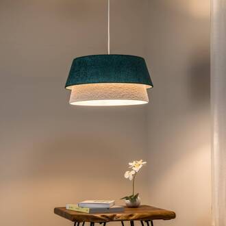 Hanglamp Boucle, Ø 50 cm, groen/ecru groen, ecru