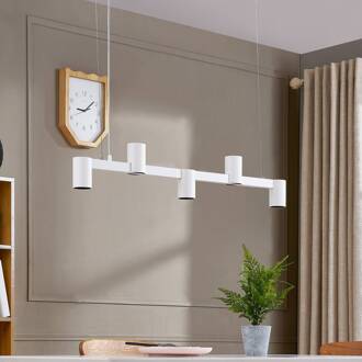 hanglamp Brinja, wit, 120 cm lang, 5-lamps, GU10