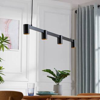 hanglamp Brinja, zwart, 120 cm, 4-lamps, GU10