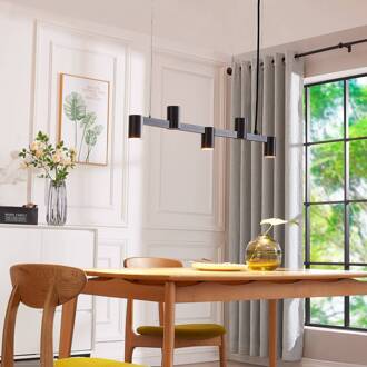 hanglamp Brinja, zwart, 120 cm, 5-lamps, GU10