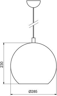 Hanglamp Bulle zwart, wit