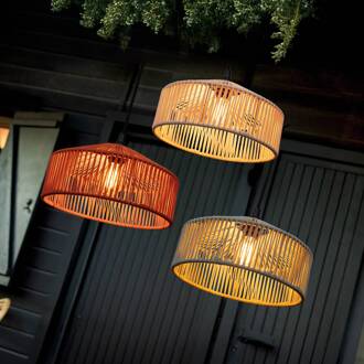 hanglamp Calabardina, bruin, kabel, Ø30cm, IP44