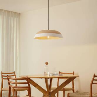 hanglamp Caliva, Ø 60 cm, beige/wit, henneptouw beige, wit