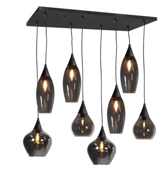 Hanglamp Cambio 8 lichts L 95 x B 40 cm zwart