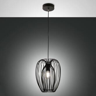 Hanglamp Camp, Ø 25 cm, zwart, draadkorf