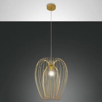 Hanglamp Camp, Ø 40 cm, goud, draadmand