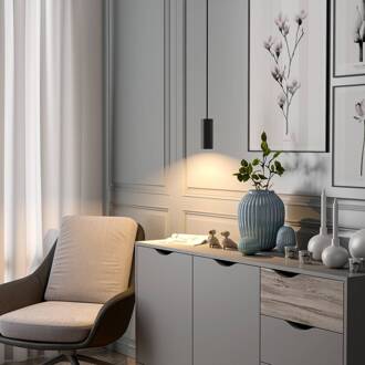 Hanglamp CAN, zwart, hoogte 15 cm, Ø 6 cm, metaal, GU10