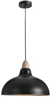 Hanglamp Canyon - Antraciet - Ø35,5 X 80 Cm - Hout/IJzer - Zwart - 35.5x35.5x80 Cm