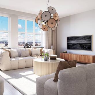 hanglamp Cappello, zwart/beige, Ø 82 cm zwart, beige