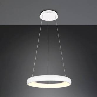 Hanglamp Cardona, Ø 62 cm, wit, CCT, metaal wit mat