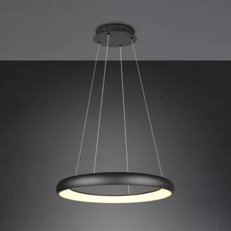 Hanglamp Cardona, Ø 75 cm, zwart, CCT, metaal zwart mat