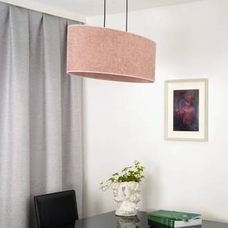 hanglamp Celine, roze, chenille stof, lengte 80 cm