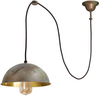 Hanglamp Circle decentraal 1-lamp messing antiek messing antiek, messing gepolijst