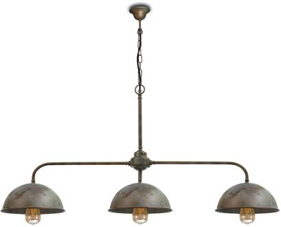 Hanglamp Circle in messing antiek, 3-lamps antiek-messing