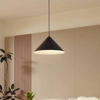 hanglamp Clarine, zwart/wit, Ø 50 cm, metaal