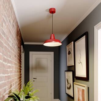 Hanglamp CLASS, rood/wit, Ø 36 cm, metaal rood, wit