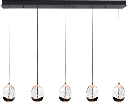 Hanglamp Clear Egg 5 Lichts Led Zwart