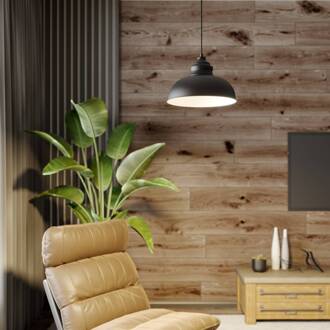 hanglamp Cliona, zwart, metaal, Ø 31 cm, E27 matzwart, wit