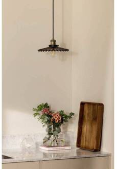 hanglamp COBBLER, rookgrijs, Ø 25 cm rookgrijs, antiek messing