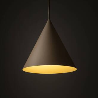 Hanglamp Cono, 1-lamp, Ø 25 cm, zandkleurig, E27