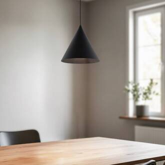 Hanglamp CONO, 1-lamp, Ø 25 cm, zwart zwart mat