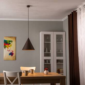 Hanglamp CONO, 1-lamp, Ø 32 cm, bronskleurig brons mat
