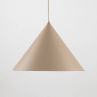 Hanglamp Cono, 1-lamp, Ø 50 cm, zandkleurig, E27