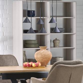 Hanglamp Cono Mini, 6-lamps, zwart, E27