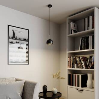 Hanglamp COOL, zwart, Ø 15 cm, metaal zwart, chroom