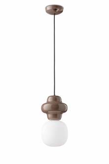 Hanglamp Copacabana, bruin bruin, wit