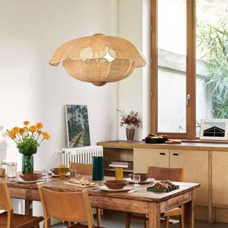 hanglamp Coquillage, 70 cm, naturelkleurig, rotan natuurlijke kleur