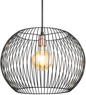 Hanglamp Cordano, zwart, Ø 48 cm, metaal zwart, rosé