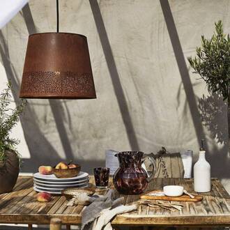 hanglamp Corta, roestkleurig, stekker, Ø 38 cm, E27 roestbruin
