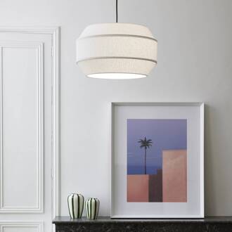 hanglamp Cosiness, Ø 46 cm, wit, stof wit, zwart