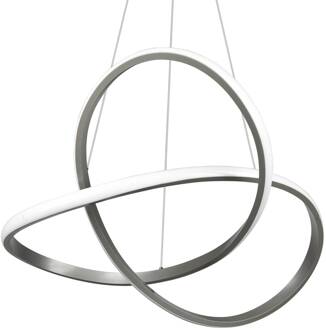 Hanglamp Course, mat nikkel, 4.000 K, Ø 60 cm, metaal nikkel, opaal