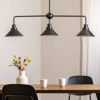 Hanglamp Craft III in zwart, 3-lamps zwart, wit