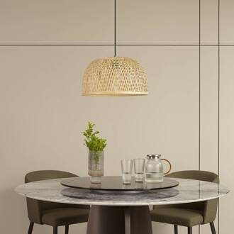hanglamp Dabila, bamboe, Ø 45 cm, E27 licht hout