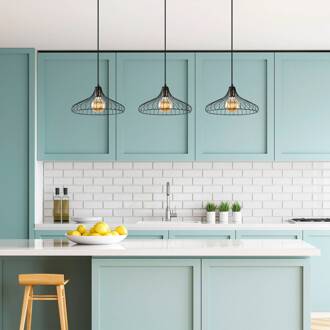 Hanglamp Depay 11260 3-lamps lineair zwart antiek