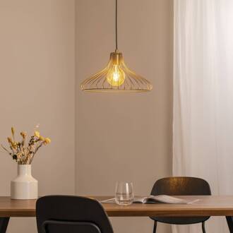 Hanglamp Depay, goud, 1-lamp, metaal, Ø 36 cm, E27 goud, zwart