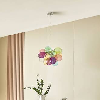 hanglamp Diborah, Ø 40 cm, kleurrijk, glas, G9 meerkleurig