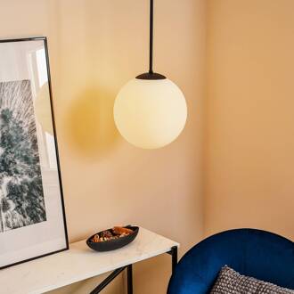 Hanglamp Dione, 1-lamp, wit/zwart 30 cm wit mat, zwart