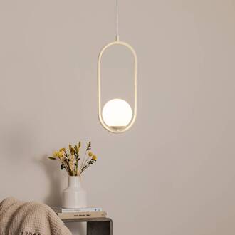 Hanglamp Dione, opaal/crème, 1-lamp crème, opaalwit