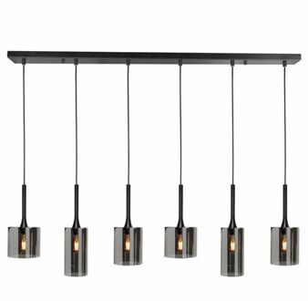 Hanglamp Diverso 6 lichts L 110 cm zwart