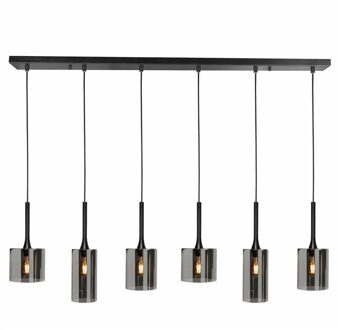 Hanglamp Diverso 6 lichts L 110 cm zwart