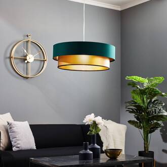 Hanglamp Dorina, groen/goud Ø 60cm groen, goud