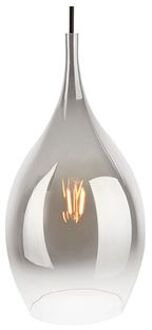 Hanglamp Drup 20 X 37,5 Cm Glas Chroom Zilverkleurig