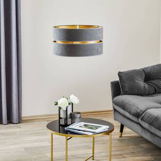 Hanglamp Duo, grijs/goud, Ø40cm 1-lamp grijs, goud