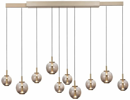 Hanglamp E-Infinity 10 lichts L 100-198 cm champagne